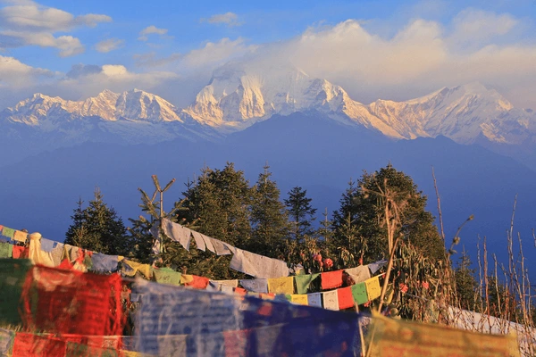 view of annapurna range from poonhill