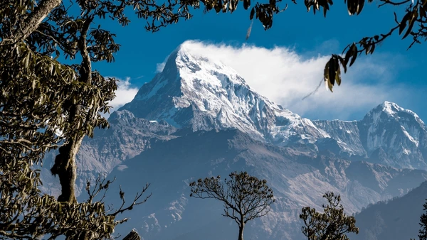 view of annapurna himal in annapurna region