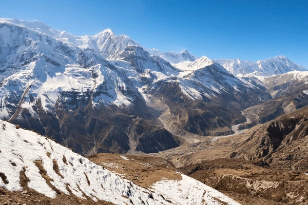 ice lake view in annapurna